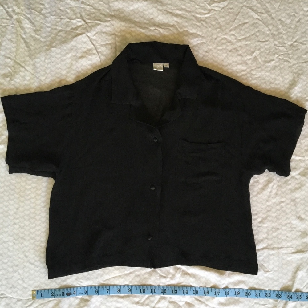 Sheer 90s vintage 100% silk blouse